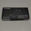 2 Pack Premium Rubber Coated Magnetic License Plate Holder, Magnet Tag, Demo Tag Test Drive, Car Dealer Magnet Bar License Plate Frame with Screws No Scratch for Car Truck (Black)