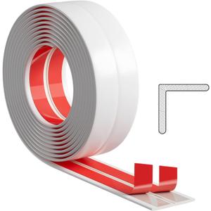 Flexible Wall Corner Protector - 1.6 in Width Peel & Stick Molding - 90 Inside & Outside Corner Guards - White