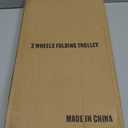 Folding Hand Truck Trolley Dolly, Folding Cart Small Trolley Dolly with Wheels, Lightweight Utility Dolly Expandable Baseplate Small Backpack Portable Luggage Cart for Airport Travel (2 Wheel Iron)