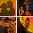 2 x Sunset Lamp Projection, Sunset Night Light Rainbow Projector 180 16 Color Changing 4 Modes, Vlog, Photography, Decorative, Party Decor, Gift for Women(16 Color) (Rainbow Colors) (Sunset red)