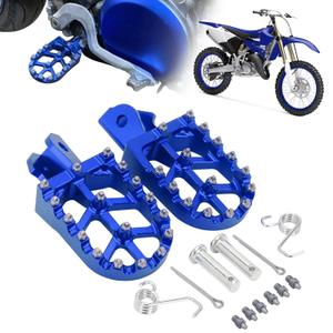 AnXin Foot Pegs Motorcycle Universal CNC Footpeg for CRF XR CR 50 70 80 100-125cc CT200U Mini Bike SSR Apollo RFZ TaoTao Lifan Kayo Coolster Pit Bike - Blue