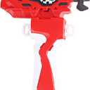 2 Pack String Launchers and Grips, Battling Burst Launcher, Left/Right Spin, Only Compatible with Burst, Two Launch Modes Gyros(Black+Red)