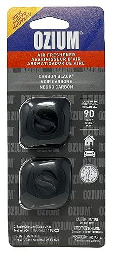 Ozium Membrane Car Vent Clip AC Air Fresheners Car Air Freshener and Car Odor Eliminator (Carbon Black, 2 Packs)