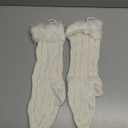 Fancy Knitted Xmas Stockings, 2 Pieces, White