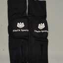 FitsT4 Sports Volleyball Arm Sleeves for Girls Passing Forearm Sleeves with Protection Pads and Thumbhole for Youth (12", Black)