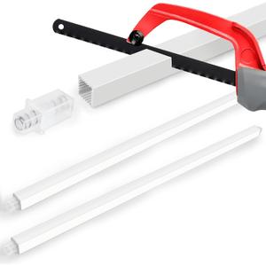 24-Inch Spring End Wall-Mounted Towel Bar, Adjustable Sturdy Plastic Towel Holder for Bathroom Kitchen Towel Storage White 2 Pack