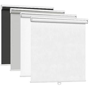 LazBlinds Cordless Roller Shade, Blackout Blinds for Windows, Thermal Insulated UV Protection Waterproof Fabric, Roll Up Door Blinds for French Doors, Home, Office, Bathroom: 23'' W x 72'' H, Grey