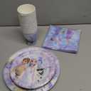 60 PCS Frozen Birthday Party Supplies, Frozen Tableware Set Includes 20 PCS Plates, 20 PCS Napkins, 20 Paper Cups for Princess Party Decorations