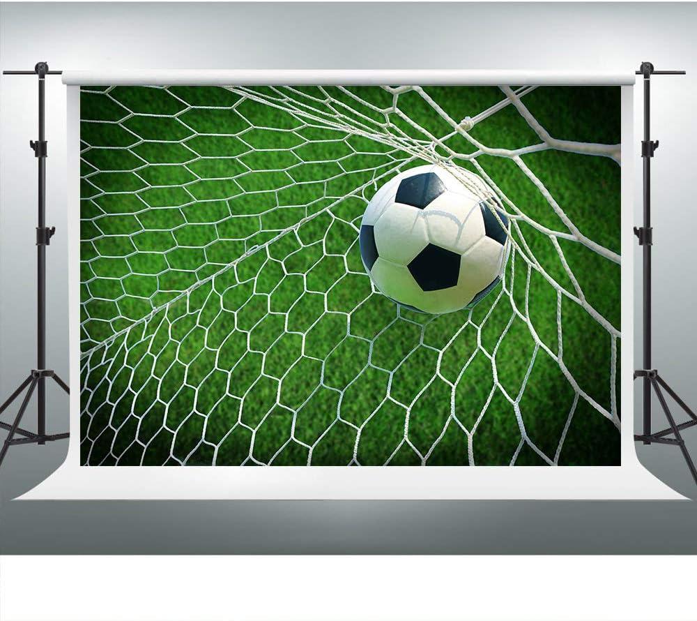 7x5ft Football BackdropSoccer Pitch Photography Background Outdoor Sports Backdrop for Kids Birthday Party Decorations GYVV177