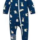 O2 BABY Baby Boys Girls Organic Cotton Zip-Front Sleeper Pajamas, Footed Sleep 'n Play Newborn