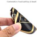 for VW Volkswagen Key Fob Cover, Soft TPU Protection Key Fob Case Compatible with VW Golf Alltrack Atlas Jetta Passat Arteon Tiguan Smart Car Key Accessories (Gold Black)