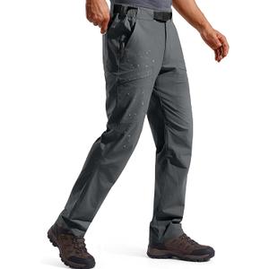 FREE SOLDIER Men's Outdoor Cargo Hiking Pants with Belt Lightweight Waterproof Quick Dry Tactical Pants Nylon Spandex (Dark Gray 42W/30L)