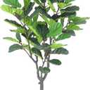 Tall Faux Fiddle Leaf Fig Tree, 6ft Potted Artificial Fig Tree with Realistic Texture for Indoor/Outdoor Decor