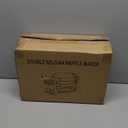 Waffle Maker, 1400W Belgian Waffle Maker, Double Waffle Iron 180 Flip, Rotating Nonstick Plates, Adjustable Browning Control, Locking Buckle & Cool Touch Handle, Removable Drip Tray, Stainless Steel (Sliver)