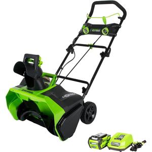 Greenworks 40V (75+ Compatible Tools) 20” Brushless Cordless Snow Blower, 4.0Ah Battery and Charger Included