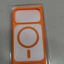 TORRAS Strong Magnetic & Seamless Stand for iPhone 17 Pro Max Case, Fit for MagSafe, Military Grade Drop Protection, Adjustable Kickstand for iPhone 17 Pro Max Case Translucent Matte Orange