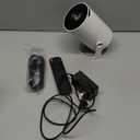 CLOKOWE Mini Projector with WiFi and Bluetooth, Built-in Apps, Smart Portable Projector with 180 Rotation, Auto Keystone, Support 1080P, Compatible with HDMI/USB/TV Stick/Smartphone/Laptop (White)