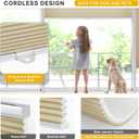 LazBlinds Cordless Cellular Shades, Light Filtering Honeycomb Shades with 1.5 inch Cells, Thermal Insulation Noise Reduction Blinds for Windows, 19" W x 36" H, Brown