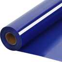 HTVVETUR Blue HTV Iron on Vinyl 12Inch by 35ft Heat Transfer Vinyl for T-Shirt HTV Rolls for All Cutter Machine - Easy to Cut & Weed (35ft, Blue)
