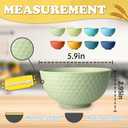 Teivio 16-Piece Cereal Bowls,26oz Wheat Straw Bowls Set, Unbreakable Durable Plastic Bowls for Kitchen, Camping, Kids Salad Snack Bowl Reusable,Dishwasher Safe, Multicolor