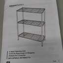 3-Shelf Adjustable Heavy Duty Steel Wire Rack Storage Shelving Organizer for Kitchen, Garage, 23.2" L x 13.4" W x 30" H, Chrome