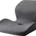 Seat Cushion, Memory Foam Chair Seat Cushion with Lumbar Support Back Cushion for Students Coccyx Cushion Office Car Booster Seat Cushion Posture Correction (Enlarged Size, Dark Gray)