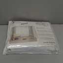 White Linen Semi Sheer Curtains 80 Inches Long for Living Room Sliding Glass Door,Light Filtering Textured Back Tab Rod Pocket Farmhouse Classic Vintage Decor Curtain for Bedroom 2 Panels 42x80