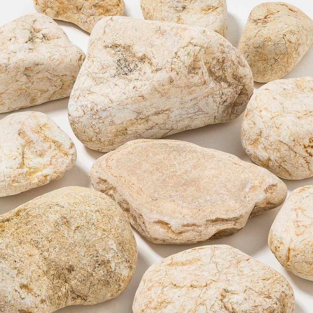 40 LBS Natural Large River Stones – 4-7 Inch Pebbles for Water Features, Aquascaping, and Garden Pathways. Ideal for Enhancing Outdoor Landscaping and Creating Beautiful Natural Designs