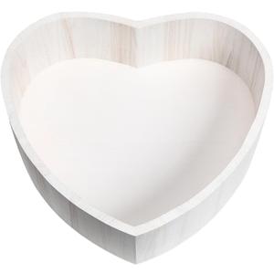 Abaodam Heart Shaped Baby Posing Basket Newborn Photography Prop Wooden Photo Studio Case Lightweight Compact Size 16.38 Inch