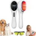 Cold Laser Therapy Device for HumansDogs&Cats, 4808nm Infrared & 14650nm Red Light Therapy Wand for Pain Relief, Joint, Muscle, Back & Knee Use, Rechargeable with Glasses