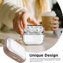 for Airpods Pro 3 Case Clear, Soft TPU Transparent Anti-Yellowing for Apple AirPods Pro 3rd Generation (2025) Case Cover for Men & Women with Keychain, Military-Grade Shockproof, Clear+Brown