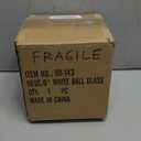 6-Inch White Glass Globe - 3-1/4-Inch Fitter Opening