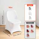 VEVOR Chair Covers, Polyester Spandex Chair Cover, Stretch Slipcovers for Wedding Party Dining Banquet Flat-Front Chair Covers (White-c, 32PCS)
