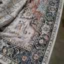 9x12 Area Rugs for Living Room - Large Carpet Ultra Thin Soft Washable Oriental Vintage Floral Distressed Rug Big Indoor Carpets for Bedroom Nursery Dorm Home Decor Aesthetic - Multi