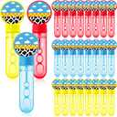 24 Pcs Cartoon Toy Bubble Wands Blue Sky White Clouds and Cow Print Mini Bubble Party Favor for Kids Toddlers Birthday Goody Bag Stuffer Filler Classroom Reward Gifts(Red, Yellow, Blue)