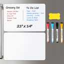 2 PCS Magnetic Dry Erase Whiteboard for Fridge, 21"x14" Reuasble & Erasable White Board Sheet for Refrigerator, Freezer - Smooth & Flexible Magnet Blank Notepad for Home, Kitchen Organizer and Planner