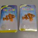 XMHF 2 Pack Silicone Artificial Aquarium Floating Clownfish Decoration Fish Tank Decor Underwater Saltwater Fake Fish Glowing Ornament