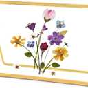 Glass Pressed Flower Frame Handmade, Glass Floating Picture Frames Tabletop Brass Photo Frame for DIY Dried Flowers Home Plant Specimen, Rectangle Horizontal 46 inches,Gold (FRAME ONLY) (6L" x 4W")