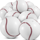 Bedwina Inflatable Baseball Balls (Pack of 12) 16-inch, Beach Balls Bulk for Beach Toys & Baseball Birthday Party Decorations & Party Favors for Kids, Goodie Bags Stuffers