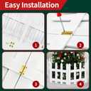 10 Pack Wooden Christmas Tree Fence,Extre Height 16 Christmas Tree Gate, White Fence for Cat, Small Dog, Suit for New Year Decoration