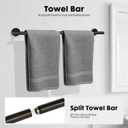 Oil Rubbed Bronze Bathroom Hardware Accessories Set 5 Piece, Stainless Steel Towel Bar Set 24 Inch,Toilet Paper Holder,Towel Ring Holder,Towel Rack Set,Brushed Bronze Bathroom Accessories Kit