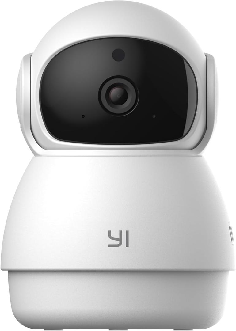 YI 2K Dome Security Camera, 2.4G Smart Indoor Pet Monitoring Cam with Night Vision, 2-Way Audio, Motion Detection, Phone APP, Compatible with Alexa and Google Assistant (1pc)