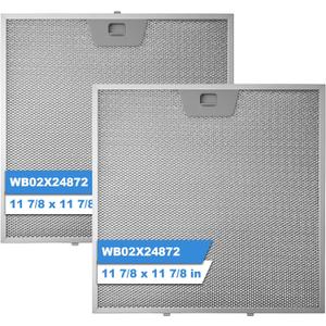 WB02X24872 Range Hood Filter Compatible with GE Range Hood Grease Filter JVW5301EJ1ES JVW5301SJ1SS JVW5301BJ1TS JVW5301FJ1DS JVW5301EJ2ES Replace PD00042306 4454446-11.87 x 11.87 Inche, 2pack