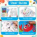 4 Pack Paint by Numbers for Kids Ages 6-8 8-12, Pre-Drawn Canvas Painting Kit with 12 Acrylic Paints & 8 Brushes, DIY Canvas Art Kits for Kids Painting Activities, Classroom Crafts, Wall Decor