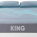 Grounding Sheet Queen Size - 95% Organic Cotton + 5% Pure Silver Fiber, Earth Connected Bedding (60"x 80"x 13" Gray) Fitted with Cord