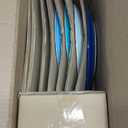 vancasso Bonita Dinnerware Set Blue Stoneware 12 Pieces Service for 4, Handpainted Spirals Pattern Stoneware Plates and Bowls Set (Service for 4 (12 pcs), Bonita Blue)