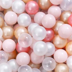 STARBOLO Ball Pit Balls for Toddlers Pack of 100 200 500 - BPA&Phthalate Free Non-Toxic Crush Proof Soft Plastic Balls for 1-5Years Old Toddlers Girl Kids Birthday Pool Playpen Tent Party