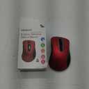 memzuoix 2.4G Wireless Mouse, 1400 DPI Mobile Optical Cordless Mouse with USB Receiver, Portable Computer Mice for Laptop, PC, Desktop, MacBook, 5 Buttons, Red