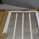 EZ-FLO 16 x 20 Inch (Duct Opening) Return Air Vent Cover for Wall or Ceiling, Solid Steel Return Air Filter Grille, HVAC Vent Cover, White, 61631
