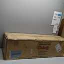 Puleo International 7.5ft Pre-Lit Flocked Portland Pine Pencil Christmas Tree with 350 Clear Lights, 496 Realistic Dense Snow Flocked Branch Tips, Easy Setup Artificial Trees with Sturdy Metal Stand